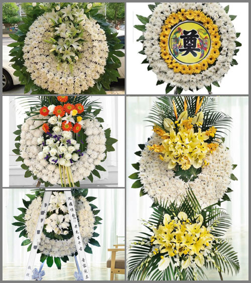 湖北黄冈市黄梅县孔垄镇梅列村花圈速递
